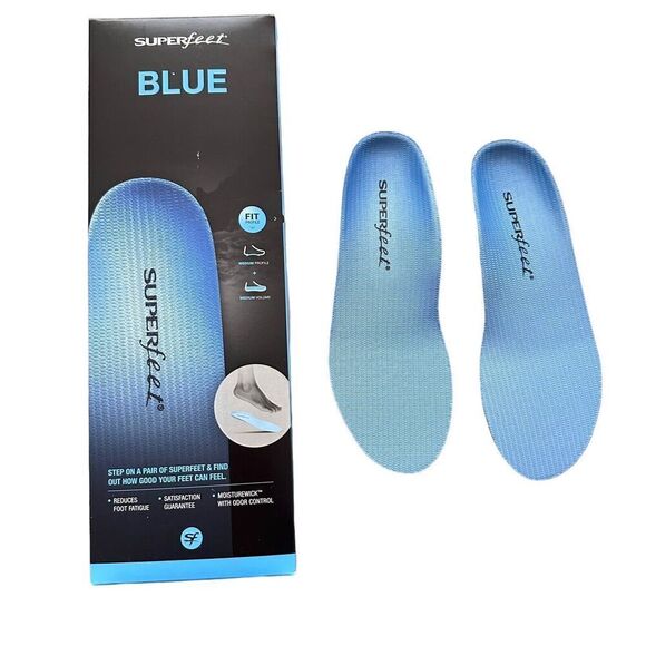 Superfeet Blue Size A Youth 13.5-2 Insoles Youth Kid's Inserts Arch Support - Picture 1 of 4